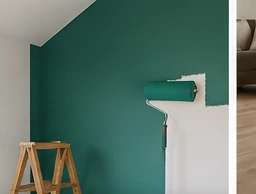 Illustration de travaux de peinture intérieure